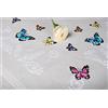 VERVACO Ricamo Punto Croce Kit Prestampato Tovaglie DANZA DELLE FARFALLE Biancheria Da Tavola Set Fai Da Te Creativo 80 x 80 cm Kit Hobby Creativi Adulti Casa Decor Cross Stitch Embroidery