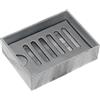 DRW - Portasapone da Bagno in Acrilico e Metallo Finitura Marmo 12 x 9 x 3,5 cm
