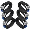 BB Sport Cinghie di Fissaggio Tensione Fibbia Nere 250 kg 6 pezzi 2,5cmx1m | Ancoraggio, TÜV, Fermacarico, Portapacchi, Autobloccante, Corte, Bagagli, Moto, Bici, Cinghia, DIN EN 12195-2, Poliestere