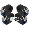 BB Sport Cinghie di Fissaggio Tensione Fibbia Nere 250kg 4 pezzi 2,5cmx2,5m | Ancoraggio, TÜV, Fermacarico, Portapacchi, Autobloccante, Bagagli, Trasporto, Moto, Cinghia, DIN EN 12195-2, Poliestere