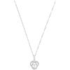 Amor 9325085 - Collana con ciondolo in argento sterling 925, con zirconi sintetici, 45 cm, colore: bianco, cuore, in confezione regalo, 45, Argento sterling, Zirconia cubica