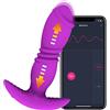 FULUTOY Vibratore anale con modalità personalizzata, plug anale con funzioni di impatto, stimolatore della prostata con controllo remoto Bluetooth tramite app, controllo a lunga distanza, sex toy per coppie