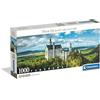 Clementoni - Puzzle 1000 Pezzi per Adulti e Ragazzi, Collection, Tema Castello di Neuschwainstein, con Poster Incluso, Compact Box, Idea Regalo Made in Italy, 98x33 cm, 39940