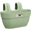 Elho Vibia Campana Easy Hanger M 36 - Fioriera per Balcone esterno - Ø 36.0 x H 26.5 cm - Verde/Pistache Green