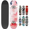 Hikole Smibie Skateboards Pro - Skateboard completo per ragazzi, principianti, ragazzi, adulti, 7 strati in legno d'acero