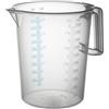 PIAZZA - Caraffa Graduata Professionale in Plastica con Manico Chiuso, Capacità 5L, Brocca per Acqua e Liquidi Alimentari - Misurino Graduato per Pesare Alimenti con Bilancia da Cucina, Made in Italy