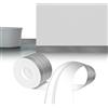 LIHIQIYA Battiscopa Flessibile Autoadesivo Grigio Legno, 6M Battiscopa in PVC, Battiscopa Bianco, Battiscopa per Cucina Sigillante Impermeabile, Battiscopa Morbido Adesivo per Bagno, 50mmx20mm