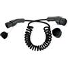 ROLINE E-Auto - Cavo di ricarica tipo 2, 1 fase, 250 VAC (1P+N+E), 32 A, 7,4 kW, cavo a spirale, 3 m