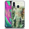Head Case Designs Licenza Ufficiale Riza Peker Elefante Animali Custodia Cover in Morbido Gel Compatibile con Samsung Galaxy A40 (2019)