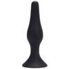 BONDAGERIE® Plug anale nero in silicone medico 100% sicuro, con ventosa, sextoys, Taglia XL
