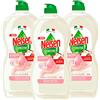 Nelsen 3x Nelsen Sensitive Detersivo Liquido per Piatti Bicchieri Posate Stoviglie ad Azione Sgrassante con Burro di Karité Delicato sulle Mani e Formula a pH Neutro per Lavaggio a Mano - 3 Flaconi da 900ml