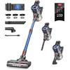 Buture Pro Aspirapolvere Senza Fili 450W/38000pa,Ricarica a Parete,55Mins Scopa Elettrica Senza Fili Potente con Touchscreen Intelligente e Anti-Avvolgimento,1.5L Aspirapolvere per Pavimenti/Tappeti/Animali