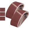 sourcing map Nastri abrasivi in ossido di alluminio, 76 mm x 457 mm, 24 pezzi, grana 40/60/80, per lavorazione del legno, lucidatura dei metalli, affilacoltelli