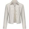 KHIRVWL Giacca di Pelle Donna Curvy Giubbotto Pelle Moto Leggero Comodo Giacchetta Biker Casual Donna Giacca Bomber di Pelle Leggera Biker Giacche Giacca Cardigan in Ecopelle Cardigan