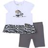 Chicco, Set 2 Pezzi: T-shirt e Pantaloni Corti per Bimba, Bimba 0-24, 9 mesi, Grigio (609)