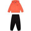 Emporio Armani EA7 Tuta Core Identity Boy per Bambini e Ragazzi in Cotone Garzato, 7B000042 (IT, Età, 8 anni, Regular, Black/Orange)