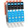 D&C 5x Ciano Cartucce d'inchiostro Compatibili per Canon CLI-571C XL per Canon PIXMA TS5053 TS5055 TS6050 TS6051 TS6052 TS8050 TS8051 TS8052 TS8053 TS9050 TS9055 MG5750 MG5751 MG5752 MG5753 MG6800