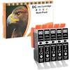 LOSMANN D&C 5x Nero Cartucce d'inchiostro compatibili per Canon CLI-526 per Canon Pixma IP4850 IP4900 MG5140 MG5150 MG5240 MX710 MX715 MG6100 MG6150 MG6200 IP4950 IX6550 MG5300 MG5340 MG5350 MG6250