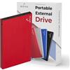 Storite Disco Rigido Esterno USB 2.0 da 2,5 con Espansione di Memoria da 120 GB Archiviazione di Backup su HDD, Trasferimento Veloce dei Dati, Disco Rigido Compatibile con MAC/Laptop/Desktop (Rosso)