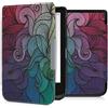 kwmobile Custodia eReader Compatibile con Pocketbook Touch Lux 4/5/Touch HD 3/Color (2020)/ Vivlio Lux 5 Cover - eBook Reader Flip Case - fucsia/blu/verde - Gioco di Colore