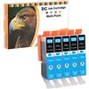 LOSMANN D&C 5x Ciano Cartucce d'inchiostro compatibili per Canon CLI-526 per Canon Pixma IP4850 IP4900 MG5140 MG5150 MG5240 MX710 MX715 MG6100 MG6150 MG6200 IP4950 IX6550 MG5300 MG5340 MG5350 MG6250