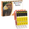 D&C Cartucce d'inchiostro compatibili per Canon CLI-551XL per Canon Pixma MG6450 MG6650 MG7100 MG7150 MG7550 MX925 iP7200 iP7250 MG5400 MG5450 MG5550 MG5650 MG5655 MX725 MX920 iP8750 (5 Giallo)