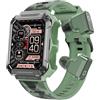 Zephyrion Orologio Smartwatch Auricolari Uomo, Smartwatch con Cuffie Compatibili Con iPhone Android Phone, Mp3 Lettore Musicale, Effettuare una Chiamata/Rispondere, Monitoraggio del Sonno (verde)