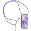 Chyinsist Cover per Samsung Galaxy A91/M80S/S10 Lite con Cordoncino, Custodia Trasparente in TPU con Tracolla, Antiurto (Viola, For Samsung Galaxy A91/M80S/S10 Lite)