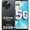 DOOGEE Note 59 5G Smartphone Android 15, 32GB+128GB/2TB TF Telefono, 6.75 HD+ 120Hz Cellulare, 6250mAh Batteria Cellulari, Octa-core Telefoni, 16MP+8MP/Widevine L1/NFC/Face ID/GPS/OTG, Nero