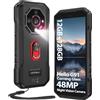 Ulefone Armor X32 Rugged Smartphone, 12GB+128GB/2TB 48MP+20MP Visione Notturna MTK G91 Aggiornabile Android 15, 5.65 Vetro Corning cellulare indistruttibile Telefono Dual SIM/NFC 2 anni garanzia-Nero