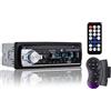 NK Autoradio auto con RDS - 1 DIN - 4 x 40 W - Bluetooth 5.0, funzione AUX, lettore MP3 e x2 USB, FM Audio Stereo, Vivavoce, telecomando per telecomando, schermo LCD, iOS e Android (eMark)