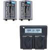 ARPZPPSK Batteria Al Litio: Batteria EN-EL18 + Caricabatterie A Ricarica Rapida, Compatibile Con Nikon, For EN EL18a, EN EL18, D850, D800, D800E, D4, D4S, D5, D6 MB-D12 D500 D800 D850(1Charger 2battery)