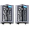 ARPZPPSK Batteria Al Litio: Batteria EN-EL18 + Caricabatterie A Ricarica Rapida, Compatibile Con Nikon, For EN EL18a, EN EL18, D850, D800, D800E, D4, D4S, D5, D6 MB-D12 D500 D800 D850(2x Battery)