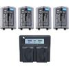 ARPZPPSK Batteria Al Litio: Batteria EN-EL18 + Caricabatterie A Ricarica Rapida, Compatibile Con Nikon, For EN EL18a, EN EL18, D850, D800, D800E, D4, D4S, D5, D6 MB-D12 D500 D800 D850(1Charger 4battery)