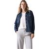 Cecil B344985 Giacca di Jeans, Mid Blue Used Wash, XXL Donna