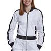 Urban Classics Ladies Button Up Track Jacket Giacca Sportiva, Bianco (White/Black/White), L Donna
