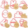YeahBoom Pasqua Formine Biscotti,8 Pezzi Stampi Biscotti Pasqua,Stampini per Biscotti,Decorazioni Pasquali,Tagliabiscotti,Regalo Pasquale Ideale e Biscotti Pasquali