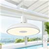 Horevo Lampadario a LED da 28CM Lampada a Sospensione per Isola da Cucina, Lampadario Bianco per Uso Interno ed Esterno, Lampada da Bagno Impermeabile con Cambio di Colore per Sala da Pranzo Camera da Letto