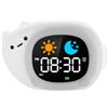 HOTUT Sveglia Luminosa per Bambini, Sveglia Digitale per Bambini, Ricaricabile USB Allarme, 8 Colori Dimmerabile Lampada Notturna Ricaricabile, 6 Suonerie&Colori 8 Musica