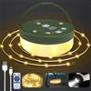 Indmird Catena Luminosa da Campeggio, 10M Stringa di Luci da Campeggio 8 Modalità 4 IN 1 Luci Solari Esterno Campeggio con Telecomando Catena Luminosa da Campeggio Arrotolabile per Giardino Tenda Feste
