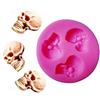 Lovelegis Stampo Silicone 3 Teschi di Ossa Umane Pasta di Zucchero Fondenti Torte Idea Regalo Natale Compleanno Festa Dolci addobbi Decorazioni Cucina FESTIVITÀ Artigianato creatività
