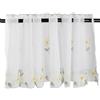 Zimoer Mezza Tenda Bistro in Voile Ricamata con Girasoli 43x200 cm- Tenda Corta Cucina Elegante per Finestra, Mantovana Tenda per Cucina e Caffè - Tende Bistrot Cucina