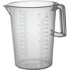 PIAZZA - Caraffa Graduata Professionale in Plastica con Manico Chiuso, Capacità 3L, Brocca per Acqua e Liquidi Alimentari - Misurino Graduato per Pesare Alimenti con Bilancia da Cucina, Made in Italy