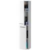 MarinelliGroup Colonna sospesa arredo bagno 30 X 26 X 150 cm bianco con mensole e 2 ante Melissa 305465BO