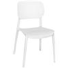 MOHOME Sedia Bianca Polipropilene Impilabili Schienale Bucherellato Minimalista Dimensioni 78,5 x 50 x 38 cm Interno Esterno Casa Ufficio Bar Ristorante