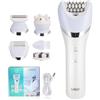 Aofesel Epilatore Elettrico Wireless 5 in 1 per Donna, per Gambe e Corpo, Bagnato e Secco, con Rasoio, Esfoliante, Pulizia e Massaggi