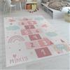 Paco Home Tappeti da gioco a pelo corto colorati per camerette dei bambini con diversi motivi, Dimensione:120x160 cm, Colore:Crema 3