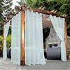 Bonzer Tende trasparenti da esterno per patio, impermeabili, 2 pannelli, con occhielli, per interni, in voile, per soggiorno, camera da letto, portico, pergola, cabana, 137 x 274 cm, schiuma marina
