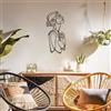 Wallity Hanah Home Elegante accessorio decorativo da parete in metallo, nero, 28 x 61 cm, 100% acciaio, spessore 1,2 mm, leggero (0,3 kg) perfetto per arredamento moderno