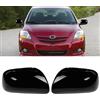 TTCR-II 2PCS Compatibile con Copertura Specchietti Toyota Yaris 2 2006-2011 | Sinistra + Destra Calotte Specchietto Yaris II Tappi Specchietti Compatibile con Toyota Calotte Degli Specchietto-Nero